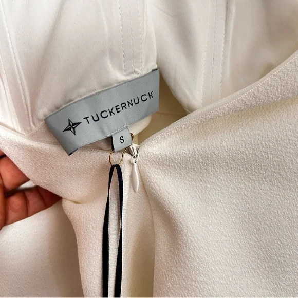 Tuckernuck Strapless Ivory Crepe Marin Top Size S - Picture 7 of 9
